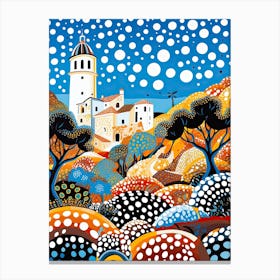 Alghero, Italy, Illustration In The Style Of Pop Art 2 Canvas Print