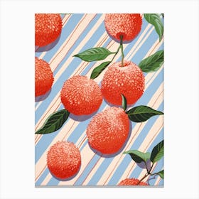 Lychee Fruit Summer Illustration 2 Canvas Print