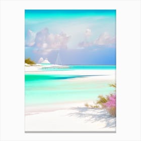 Ambergris Cay Turks And Caicos Soft Colours Tropical Destination Canvas Print