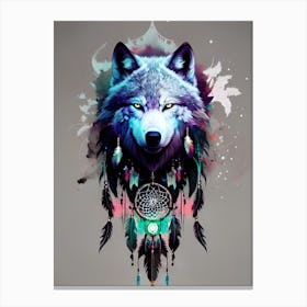 Wolf Dreamcatcher 5 Canvas Print