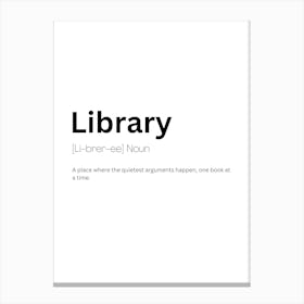 Library Definition Meaning Canvas Print