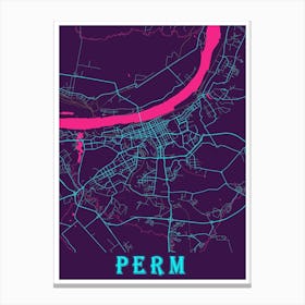 Perm Map Poster 1 Canvas Print