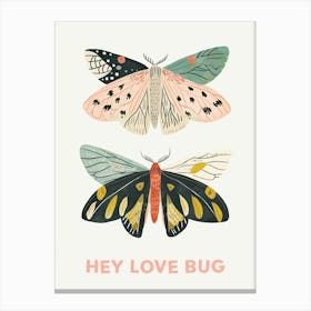 Hey Love Bug Poster 3 Canvas Print