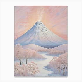 Snowy Volcano Canvas Print