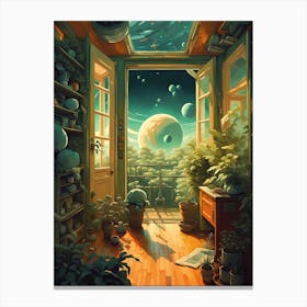 Out of this World - Room with a planetary View Canvas Print