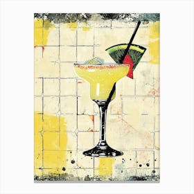 Cocktail Watercolour Inspired Canvas Print 1