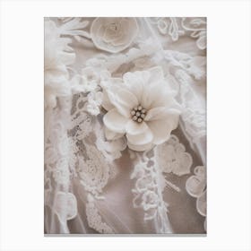 Lace And Flowers 4 Canvas Print
