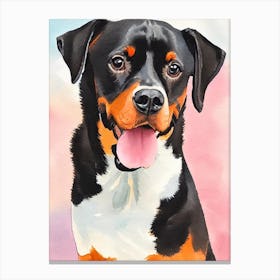 Manchester Terrier Watercolour dog Canvas Print