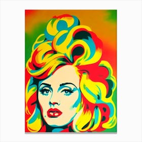 Adele Colourful Pop Art Canvas Print