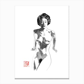 Naked Geisha Canvas Print