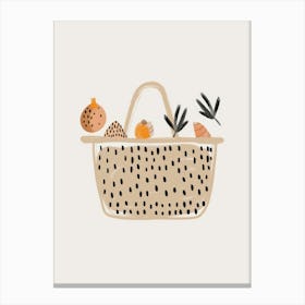 Basket Of Vegetables 1 Canvas Print