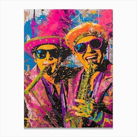 Mardi Gras World Retro Pop Art 1 Canvas Print