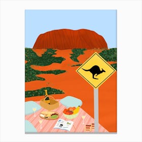 Picnic In The Austrailian Outback  Canvas Print