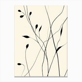 Black And White Branches Canvas Print