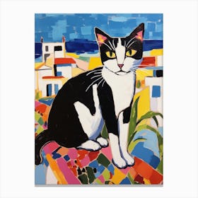 Painting Of A Cat In Djerba Tunisia 1 Canvas Print