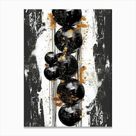 Black And Gold 112 Canvas Print