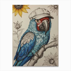 Blue Parrot Canvas Print