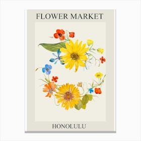 Flower Market Honolulu Canvas Print