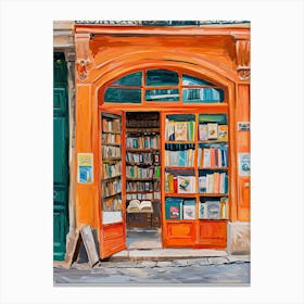 Lyon Book Nook Bookshop 1 Canvas Print