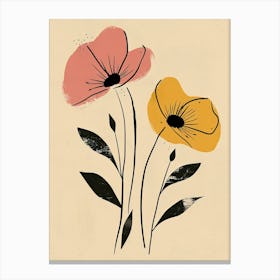 Granada Flower Market Boho Minimalist Style Canvas Print