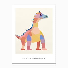 Nursery Dinosaur Art Pachycephalosaurus 1 Poster Canvas Print