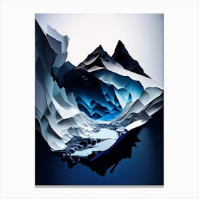 Vatnajökull National Park Iceland Cut Out Paper Canvas Print