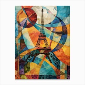 Paris Eiffel Tower Style Abstract Canvas Print