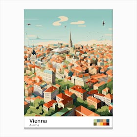 Vienna, Austria, Geometric Illustration 2 Poster Canvas Print