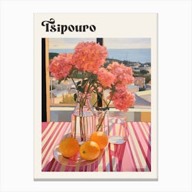 Tsipouro 4 Retro Cocktail Poster Canvas Print