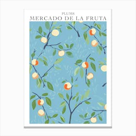 Mercado De La Fruta Plums Illustration 2 Poster Canvas Print