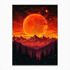 Full Moon In The Sky 5 Canvas Print