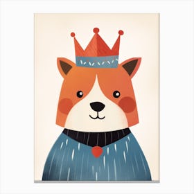 Little Red Panda 4 Wearing A Crown Canvas Print