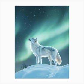 White Wolf. Generated with AI. Art Print 5 Canvas Print