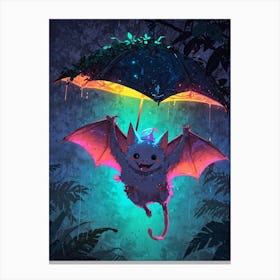 Bat In The Forest Canvas Print
