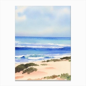 Cottesloe Beach 2, Australia Watercolour Canvas Print