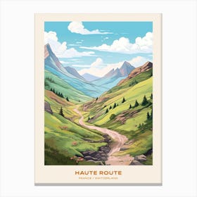 Haute Route France Switzerland 2 Hike Poster Canvas Print