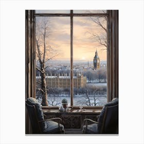 Winter Cityscape London United Kingdom 1 Canvas Print