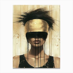 Gold And Black 58 Canvas Print