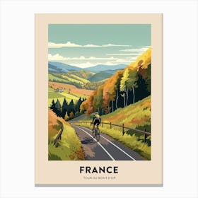 Tour Du Mont Dor France 1 Vintage Cycling Travel Poster Canvas Print