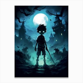 Boy In The Castle Canvas Print