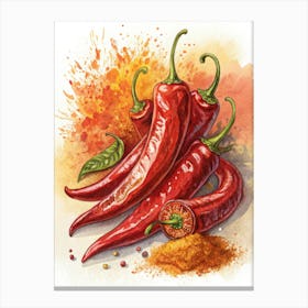 Red Chili Peppers Canvas Print