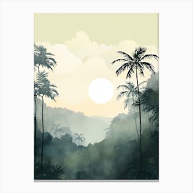 Watercolour Of El Yunque National Forest   Puerto Rico Usa 0 Canvas Print