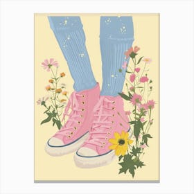 Spring Flowers And Sneakers 5 Canvas Print