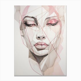 Abstract Portrait Of A Woman 6 Canvas Print