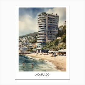 Acapulco Travel Poster Canvas Print