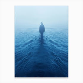 Man In The Water 1 Canvas Print