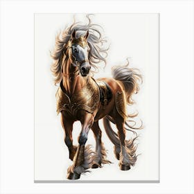 Horse With Golden Mane Canvas Print