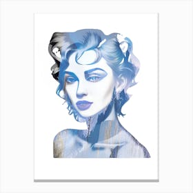 Abstract Femal Portrait Canvas Print