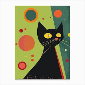 Cat With Yellow Eyes 2 Canvas Print