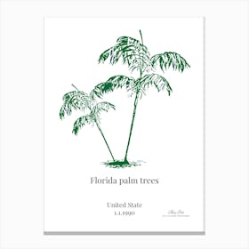 Florida Palm Trees 4 Canvas Print